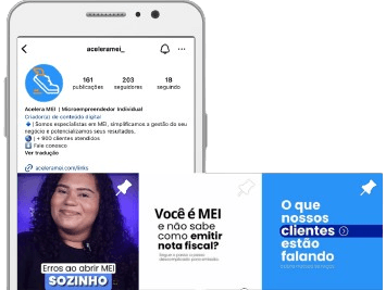 Imagem do instagram da Acelera MEI