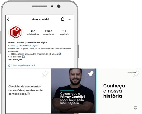 Imagem do instagram da Prímor Contábil